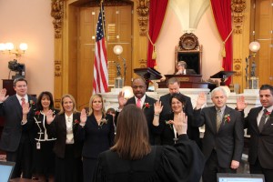 Nan Baker  (second from left) Takes Oath of Office