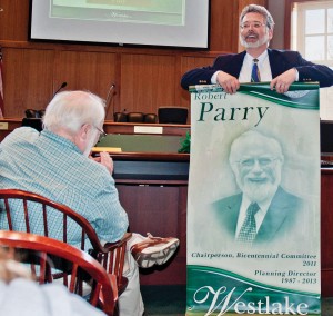 Banners around Westlake will soon commemorate Bob Parry’s distinguished career.
