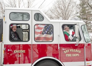 Santa’s Fire Truck Ride is always a holiday hit in Bay Village!