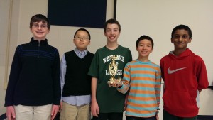 Ryan Karpuszica, Kyle Yu, Matthew Vulku, Patrick Lee and Akhilesh Reddy.