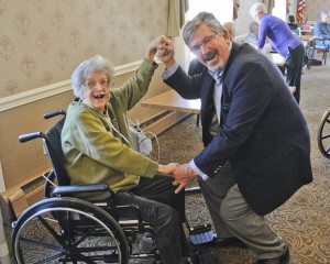 Eric Eakin and Gloria Mager groove to the tunes at Bradley Bay.
