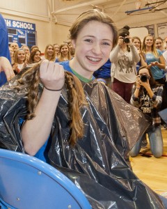 Molly Harkness, one of the student participants in the St. Baldrick’s Day fundraiser.