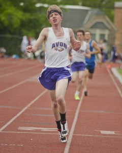 Avon’s Austin Fasciana wrapped up his WSC career with a win in the 1600 (4:27).