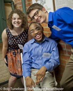 YC Volunteer Kendra Cundiff, YC Participant Jordan Williams and YC Volunteer Nick Morris