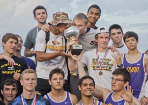 Avon’s boys celebrate the 2015 WSC championship
