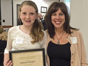 Katie Gallagher (left) withn Susan Peplin, Teacher at Dover Elementary