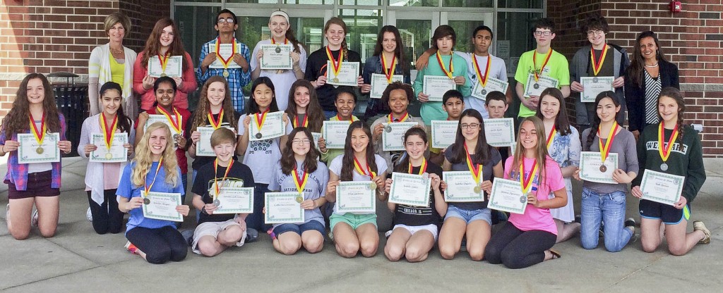 LBMS National Spanish Exam medal winners