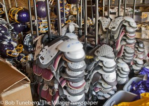 A peek inside the equipment shed.