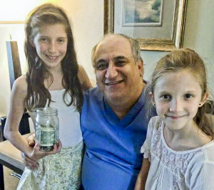 Dr. Eiad Sayed with Emma and Sophia Altomare Yanasak