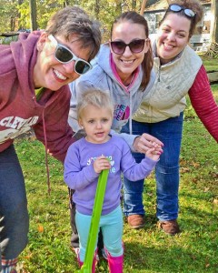 Nina Kimpton, with daughters Becky & Mandy and Granddaughter Charlotte.