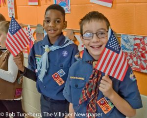 Bassett School Cub Scouts honor America