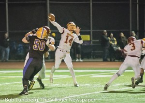 Quarterback Mark Pappas finds a receiver.