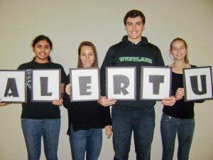 WHS students Sneha Ramachandran, Leah Choban, Carter Hoon and Jillian Eddy created the award-winning ALERTU app. (Not pictured: Jordan Sherwin)