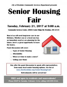 Comm Svcs Senior Housing Fair Flyer