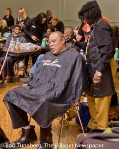 Complimentary hair cuts for guests.