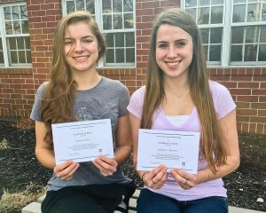 Avon High School seniors Breanna Collins and Madeleine Hapanowicz