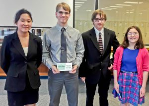 WHS sophomores Esther Park, Thomas Hanson, Jonah Petty and Katie Cirincione