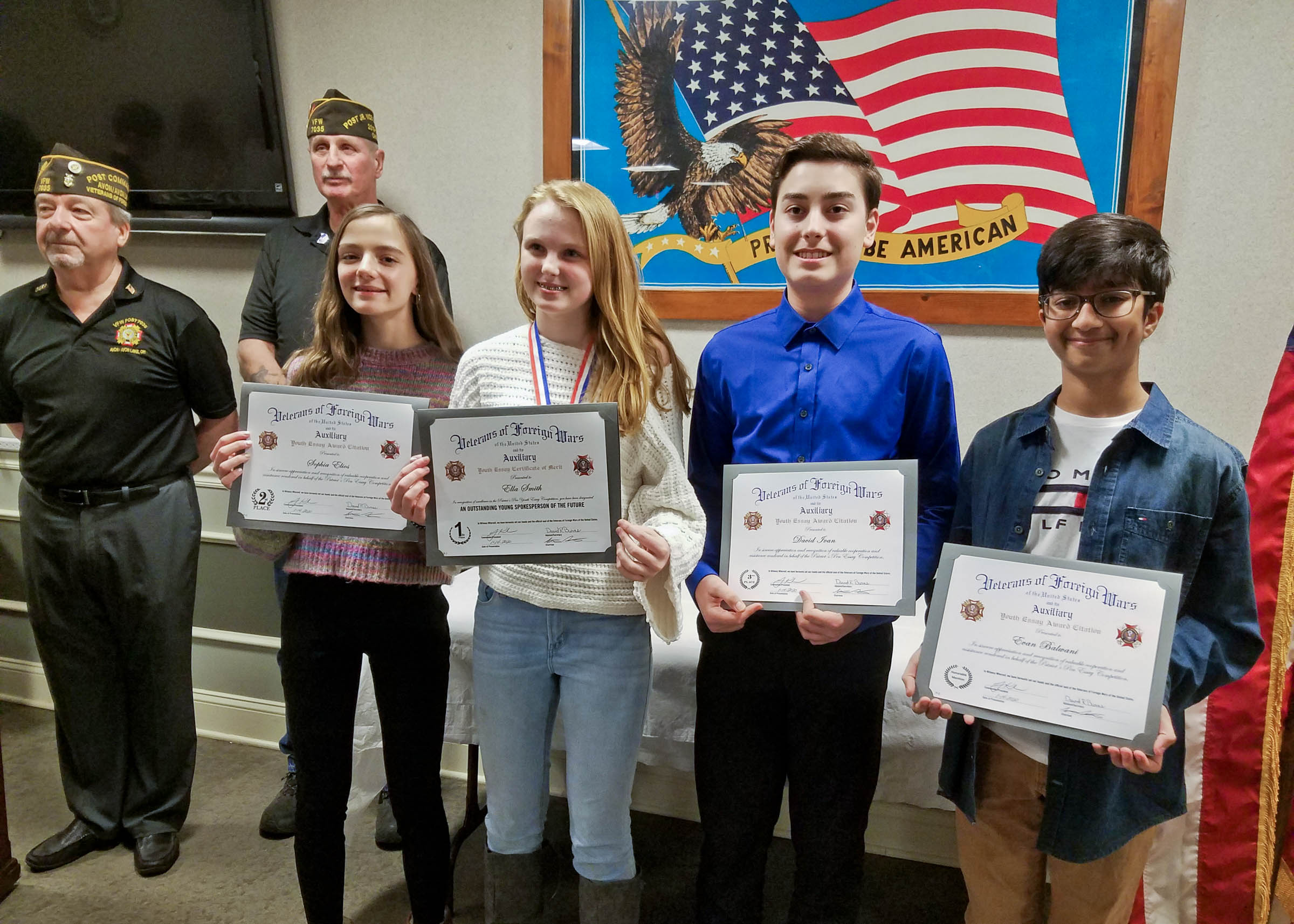 VFW Honors Learwood Middle School Students The Villager Newspaper Online