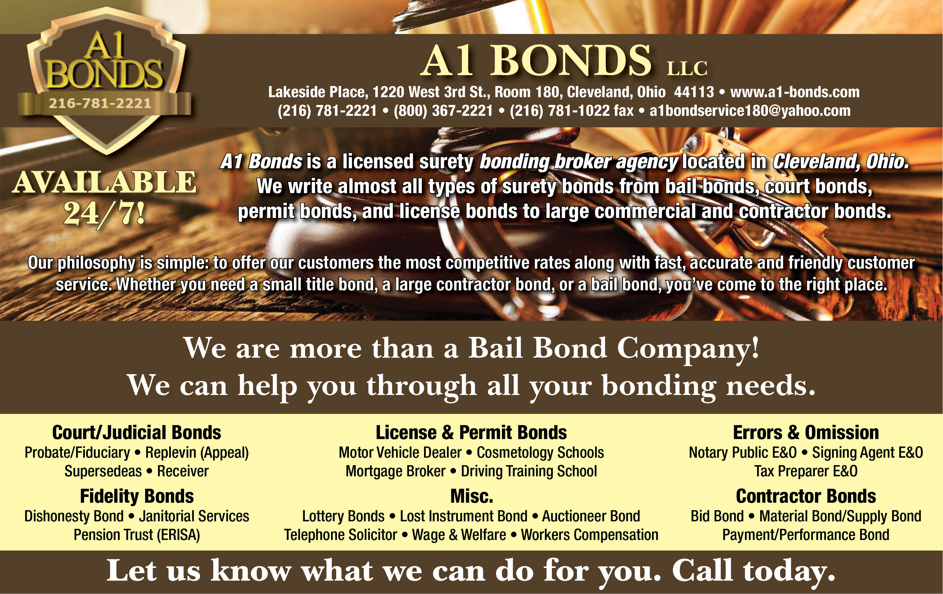 A1 Bonds: More Than a Bail Bond Company! - The Villager Newspaper Online